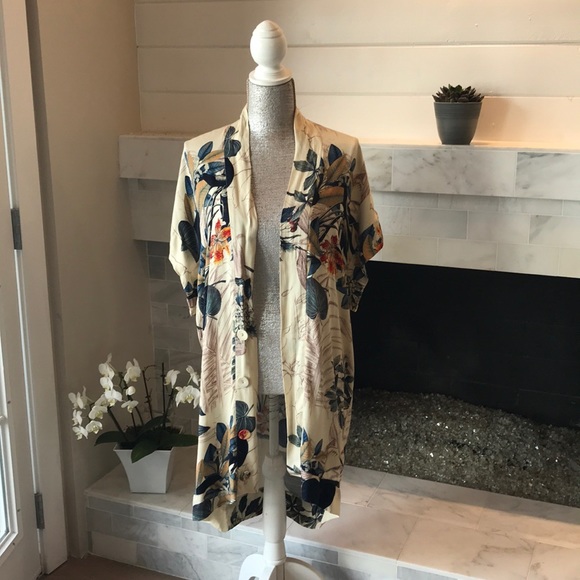 William B Jackets & Blazers - William B Tropical Print Kimono EUC!
